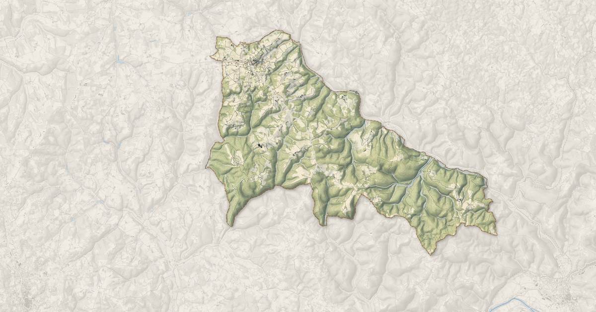 Portrait cartographique de Salignac-Eyvigues : relief, eau, forêts, bâti et voies, calculés à partir des données de l'IGN