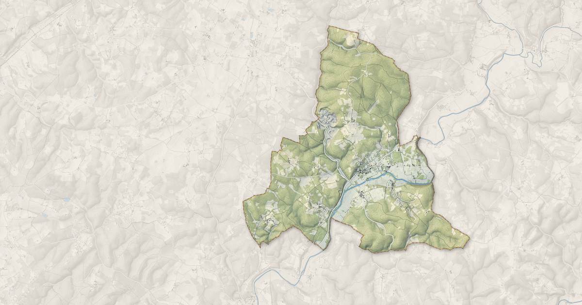 Portrait cartographique de Savignac-les-Églises : relief, eau, forêts, bâti et voies, calculés à partir des données de l'IGN