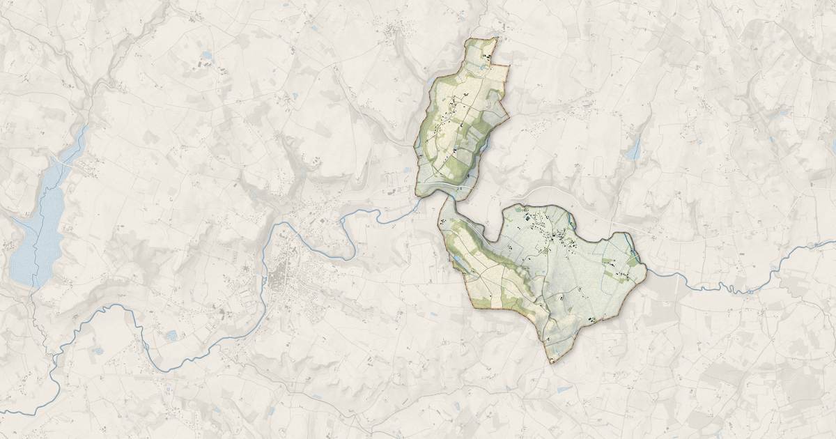 Portrait cartographique de Serres-et-Montguyard : relief, eau, forêts, bâti et voies, calculés à partir des données de l'IGN