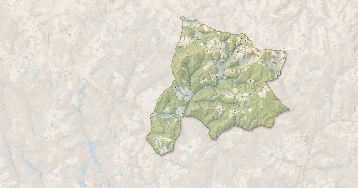 Portrait cartographique de Siorac-de-Ribérac : relief, eau, forêts, bâti et voies, calculés à partir des données de l'IGN