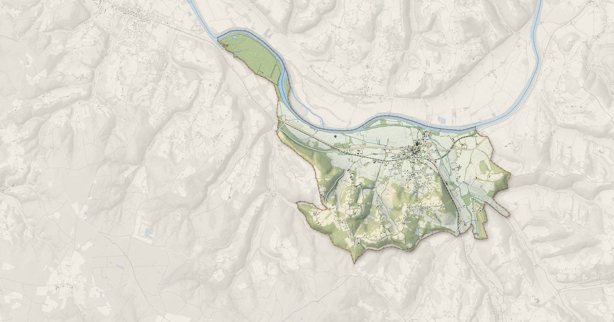 Portrait cartographique de Siorac-en-Périgord : relief, eau, forêts, bâti et voies, calculés à partir des données de l'IGN