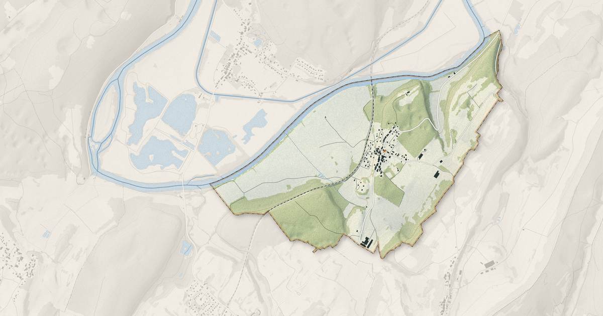 Portrait cartographique de Abbans-Dessous : relief, eau, forêts, bâti et voies, calculés à partir des données de l'IGN