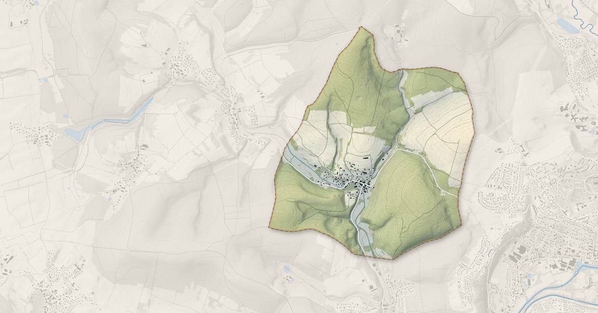 Portrait cartographique de Allondans : relief, eau, forêts, bâti et voies, calculés à partir des données de l'IGN