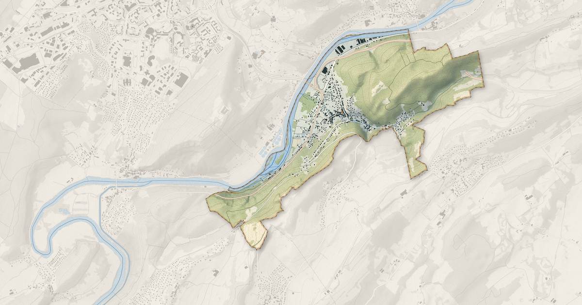 Portrait cartographique de Beure : relief, eau, forêts, bâti et voies, calculés à partir des données de l'IGN