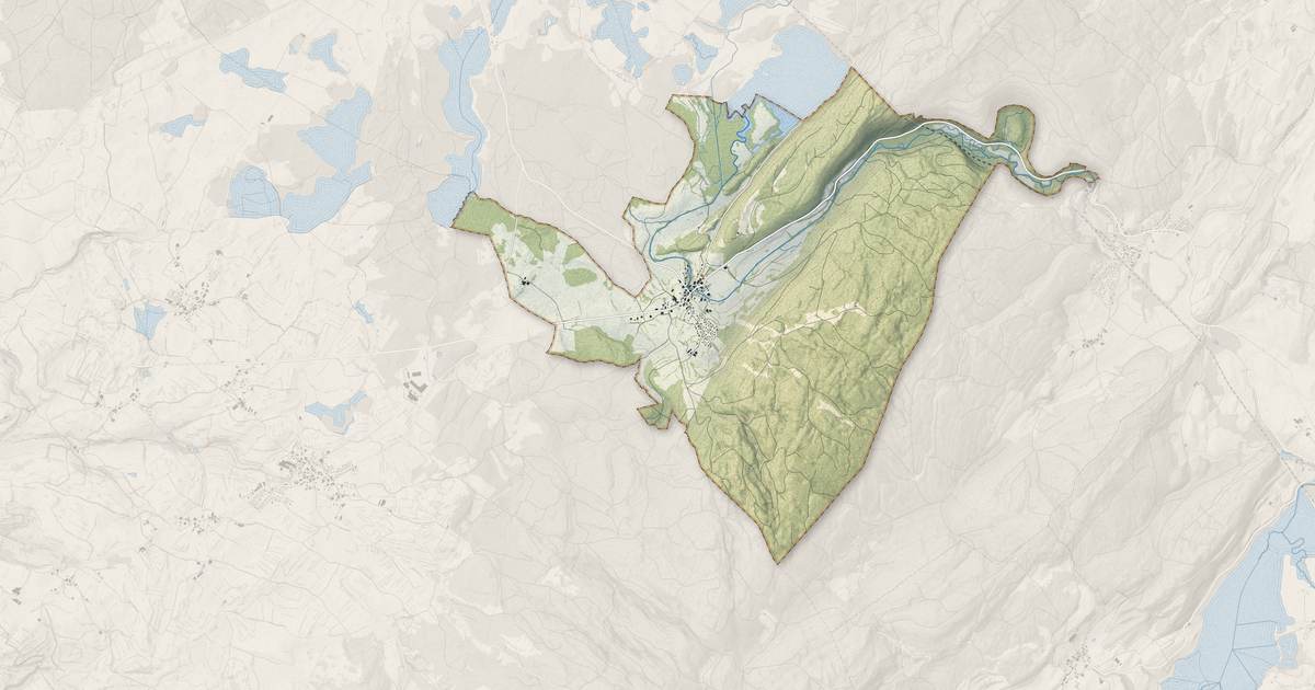 Portrait cartographique de Bonnevaux : relief, eau, forêts, bâti et voies, calculés à partir des données de l'IGN