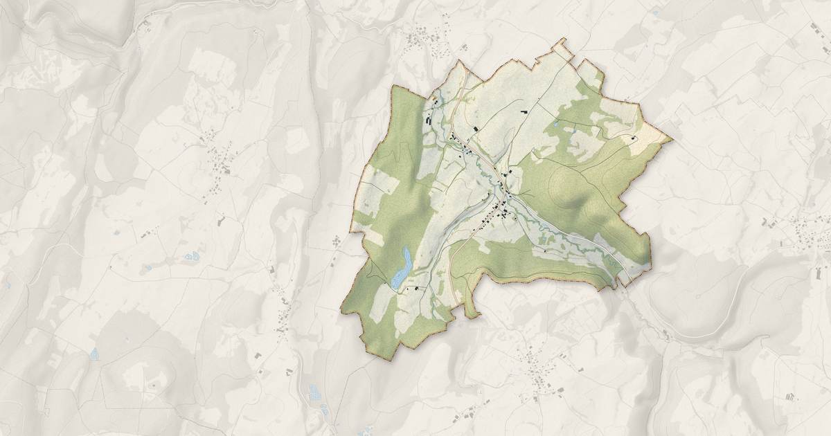 Portrait cartographique de Bremondans : relief, eau, forêts, bâti et voies, calculés à partir des données de l'IGN