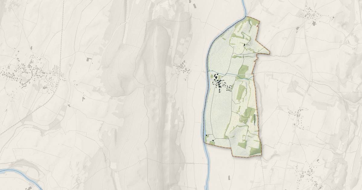 Portrait cartographique de Brères : relief, eau, forêts, bâti et voies, calculés à partir des données de l'IGN
