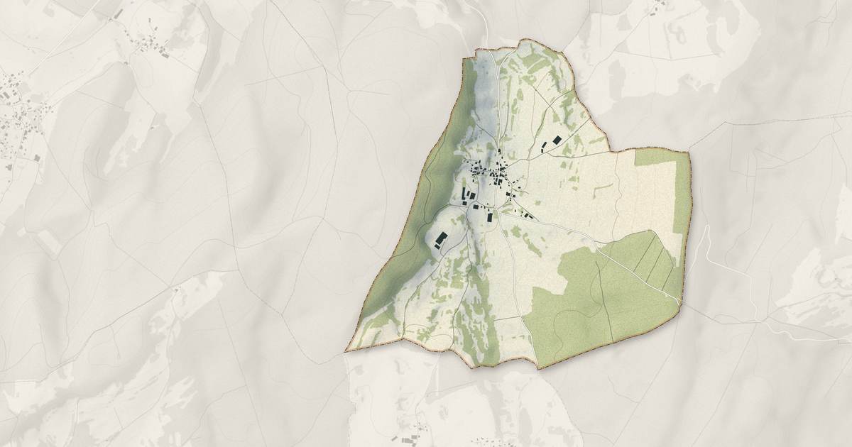 Portrait cartographique de La Bretenière : relief, eau, forêts, bâti et voies, calculés à partir des données de l'IGN