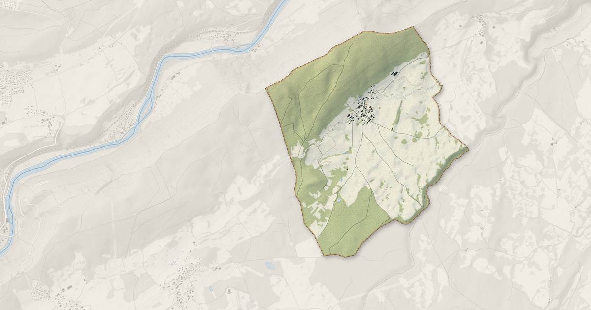Portrait cartographique de Bretigney-Notre-Dame : relief, eau, forêts, bâti et voies, calculés à partir des données de l'IGN