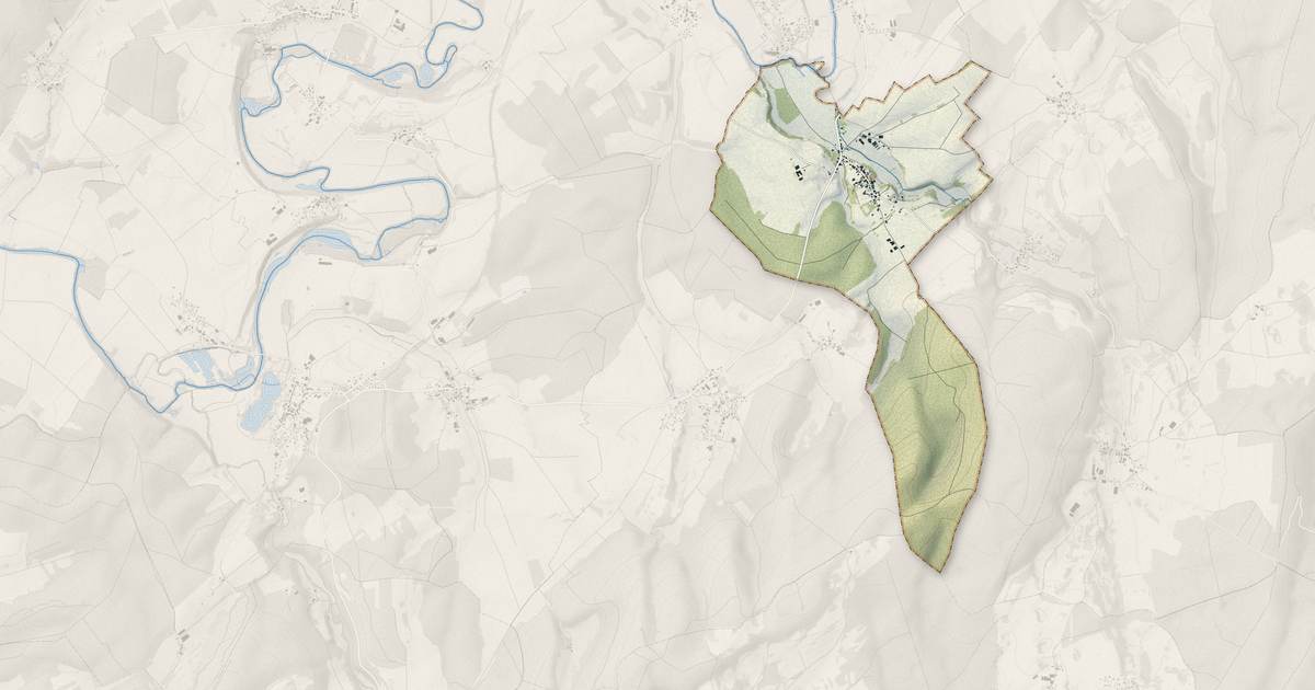 Portrait cartographique de Cendrey : relief, eau, forêts, bâti et voies, calculés à partir des données de l'IGN