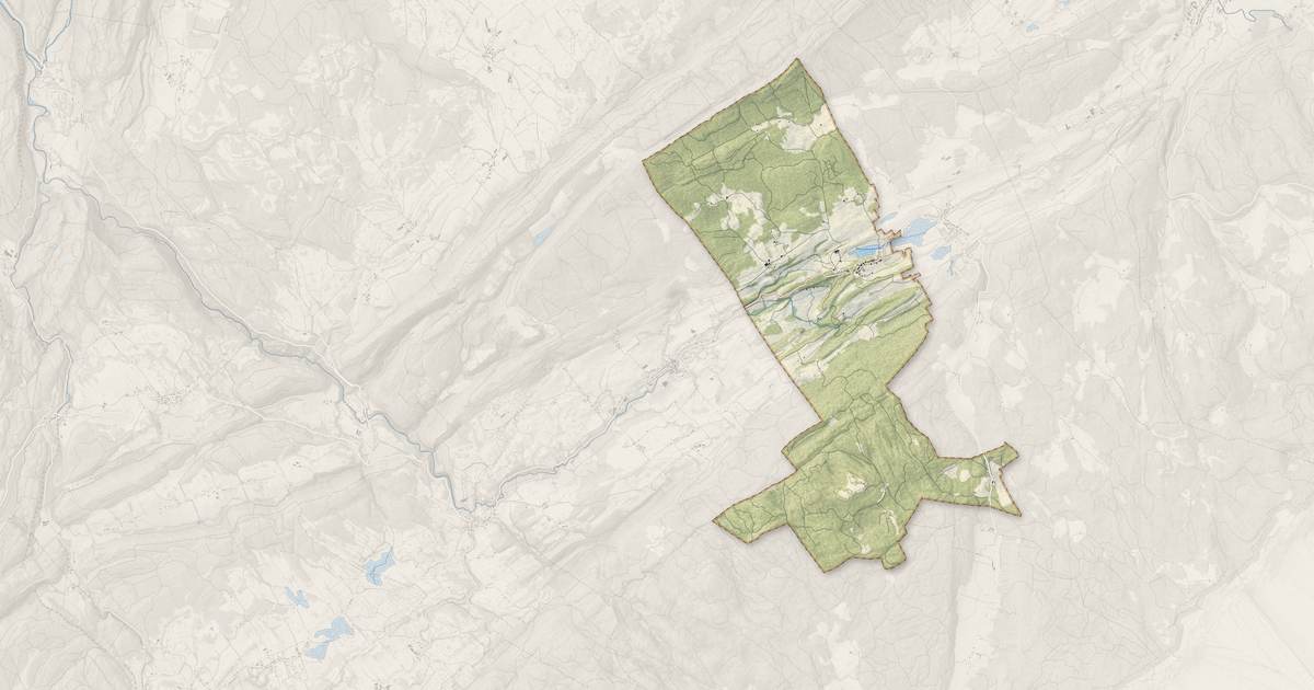 Portrait cartographique de Châtelblanc : relief, eau, forêts, bâti et voies, calculés à partir des données de l'IGN
