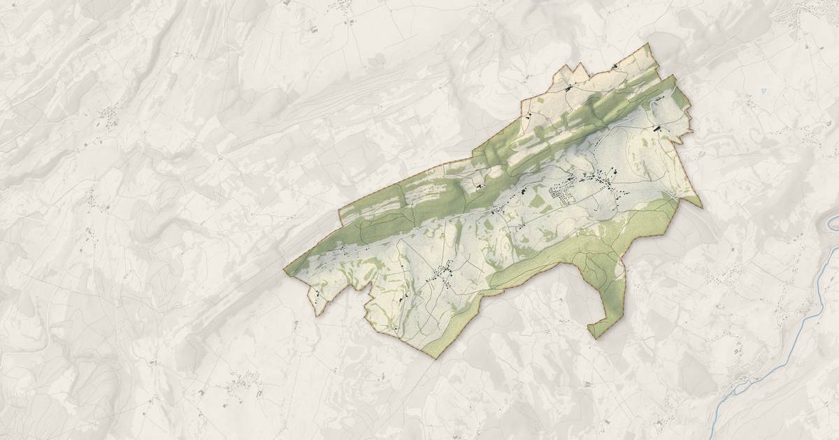 Portrait cartographique de La Chaux : relief, eau, forêts, bâti et voies, calculés à partir des données de l'IGN