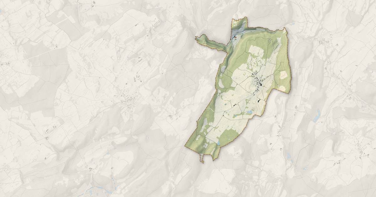 Portrait cartographique de Chaux-lès-Passavant : relief, eau, forêts, bâti et voies, calculés à partir des données de l'IGN