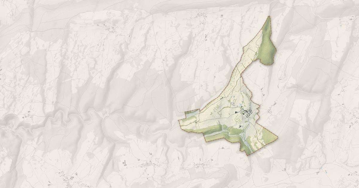 Portrait cartographique de Chazot : relief, eau, forêts, bâti et voies, calculés à partir des données de l'IGN