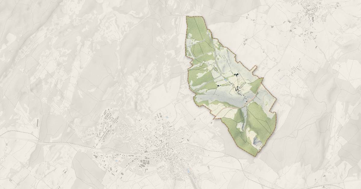 Portrait cartographique de Chevigney-lès-Vercel : relief, eau, forêts, bâti et voies, calculés à partir des données de l'IGN