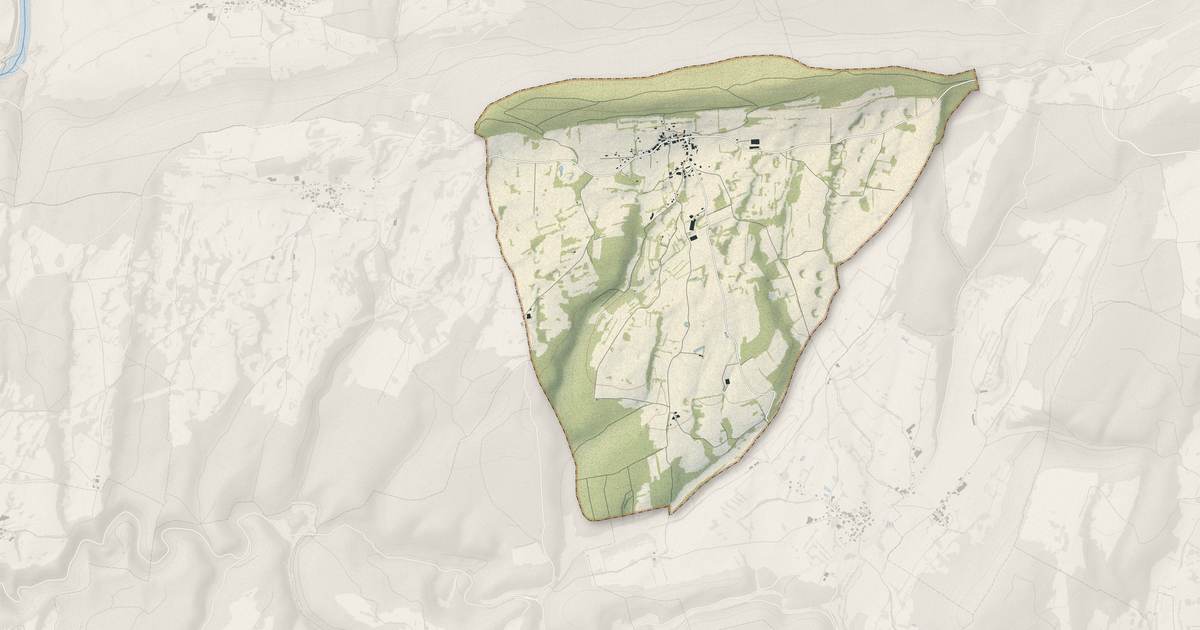 Portrait cartographique de Crosey-le-Grand : relief, eau, forêts, bâti et voies, calculés à partir des données de l'IGN