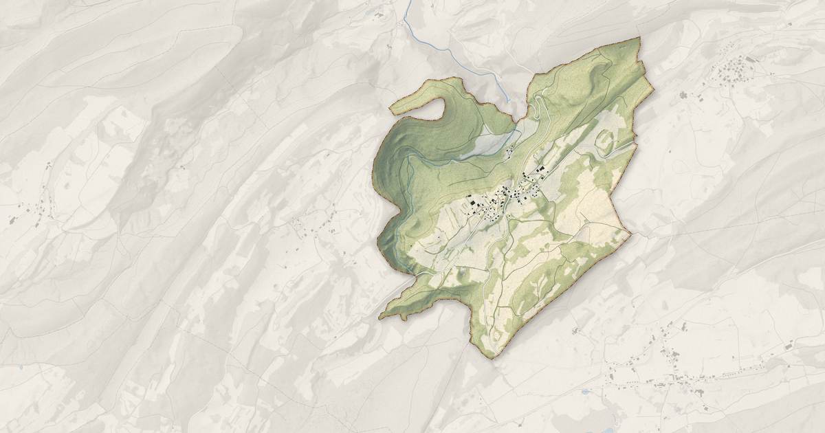 Portrait cartographique de Crouzet-Migette : relief, eau, forêts, bâti et voies, calculés à partir des données de l'IGN