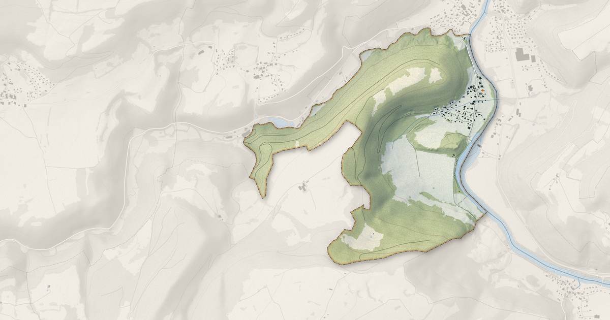 Portrait cartographique de Dampjoux : relief, eau, forêts, bâti et voies, calculés à partir des données de l'IGN