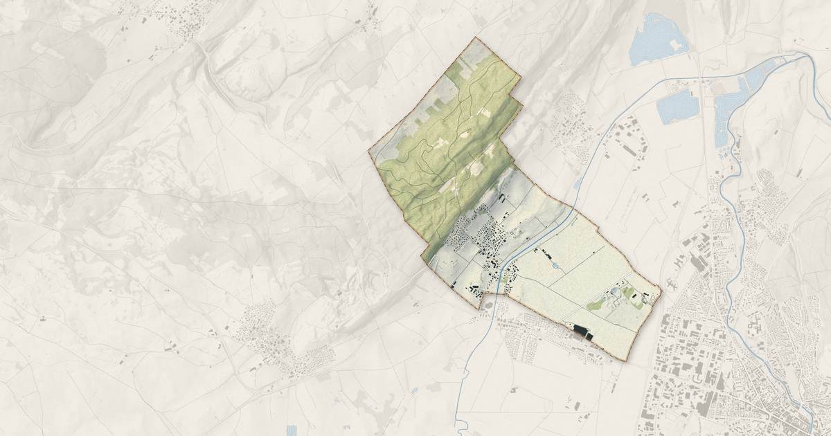 Portrait cartographique de Dommartin : relief, eau, forêts, bâti et voies, calculés à partir des données de l'IGN