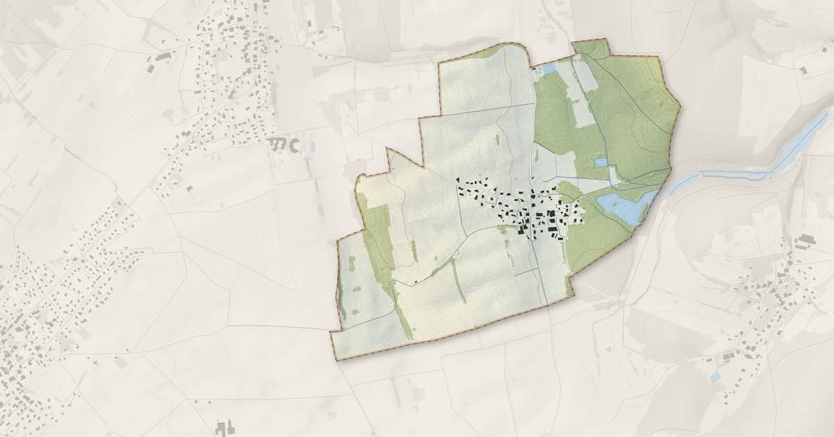 Portrait cartographique de Échenans : relief, eau, forêts, bâti et voies, calculés à partir des données de l'IGN