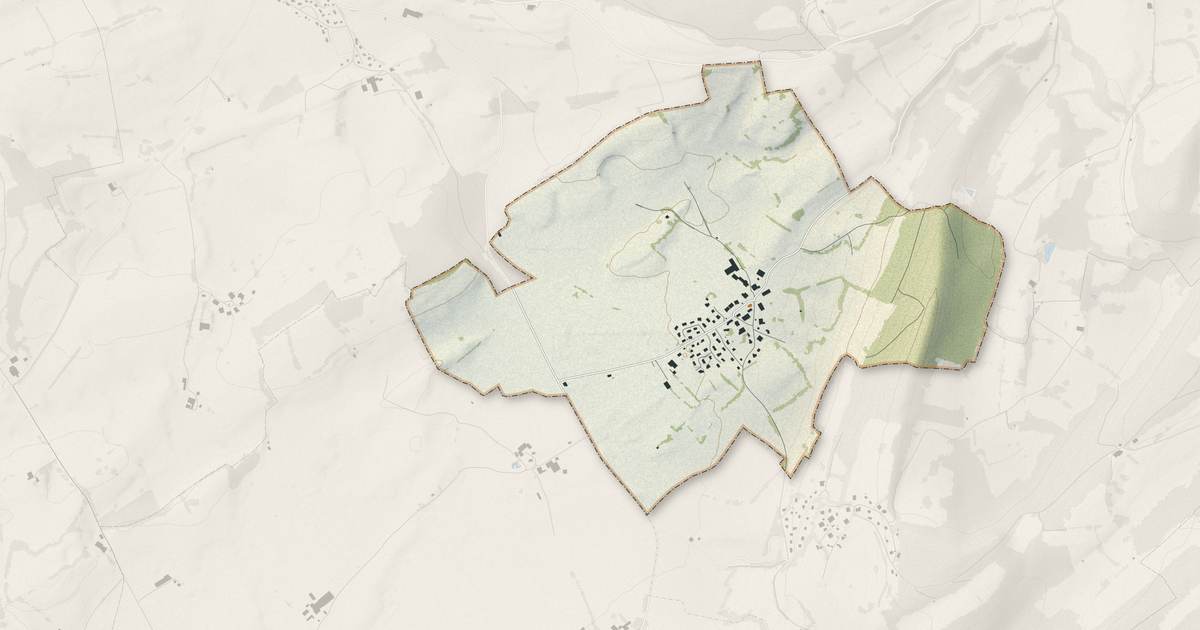 Portrait cartographique de Ferrières-le-Lac : relief, eau, forêts, bâti et voies, calculés à partir des données de l'IGN