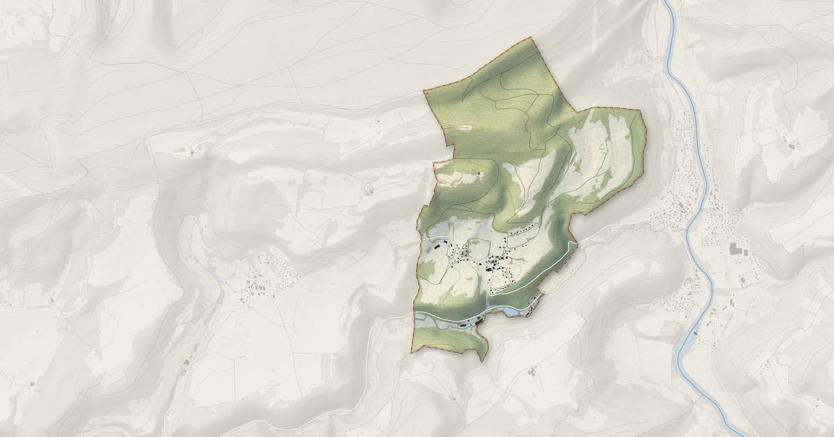 Portrait cartographique de Feule : relief, eau, forêts, bâti et voies, calculés à partir des données de l'IGN