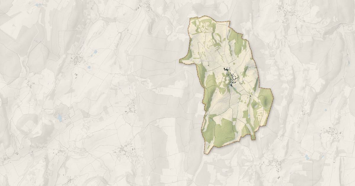 Portrait cartographique de Fontenelle-Montby : relief, eau, forêts, bâti et voies, calculés à partir des données de l'IGN