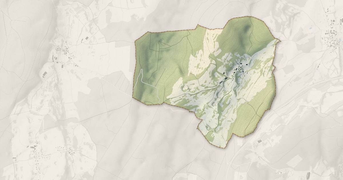 Portrait cartographique de Fontenotte : relief, eau, forêts, bâti et voies, calculés à partir des données de l'IGN