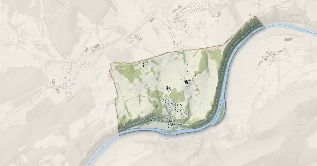 Portrait cartographique de Fourbanne : relief, eau, forêts, bâti et voies, calculés à partir des données de l'IGN