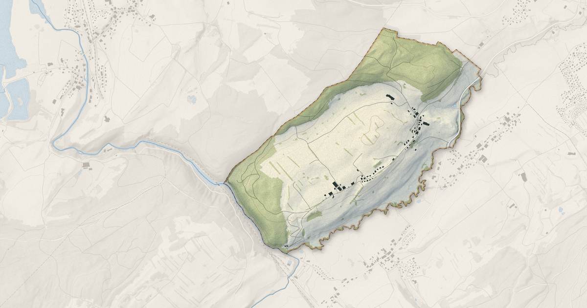 Portrait cartographique de Fourcatier-et-Maison-Neuve : relief, eau, forêts, bâti et voies, calculés à partir des données de l'IGN