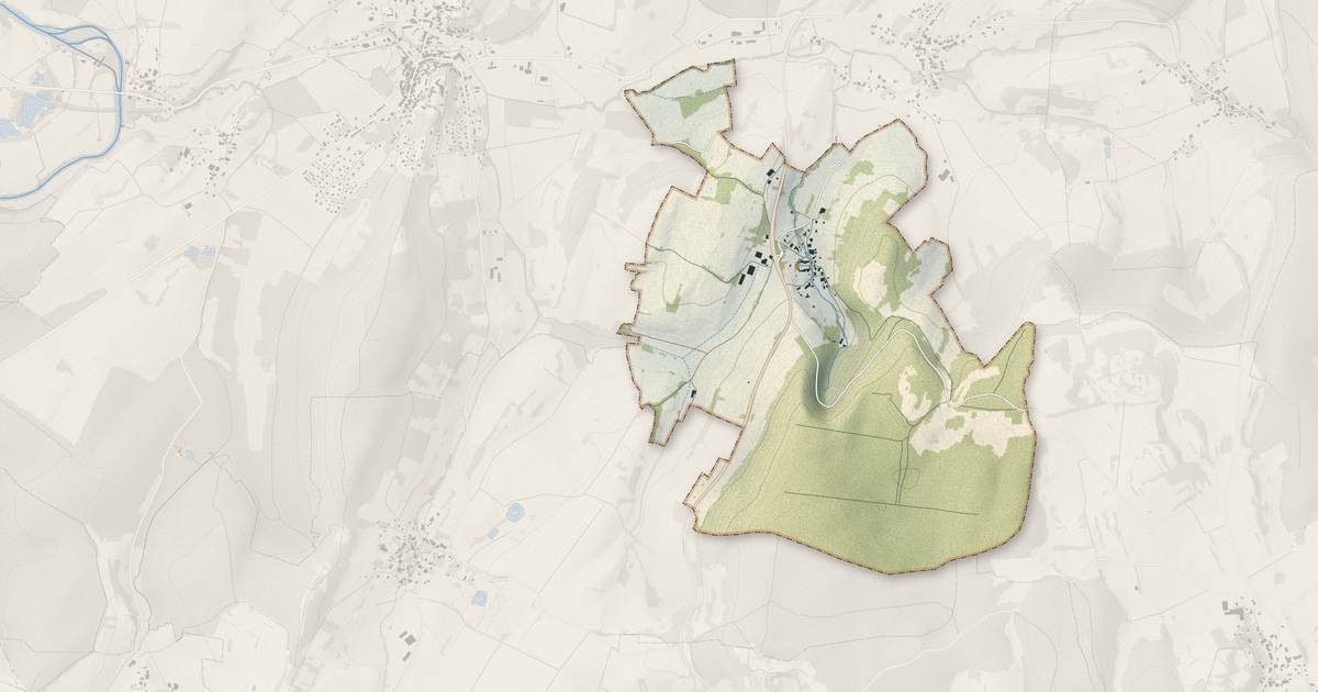 Portrait cartographique de Gondenans-les-Moulins : relief, eau, forêts, bâti et voies, calculés à partir des données de l'IGN