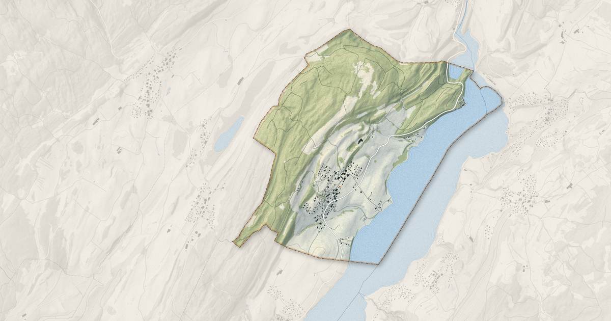 Portrait cartographique de Les Grangettes : relief, eau, forêts, bâti et voies, calculés à partir des données de l'IGN