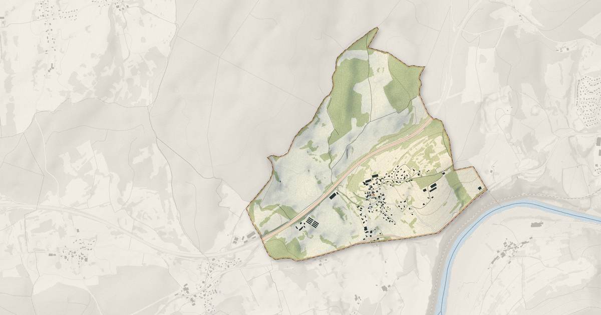 Portrait cartographique de Grosbois : relief, eau, forêts, bâti et voies, calculés à partir des données de l'IGN