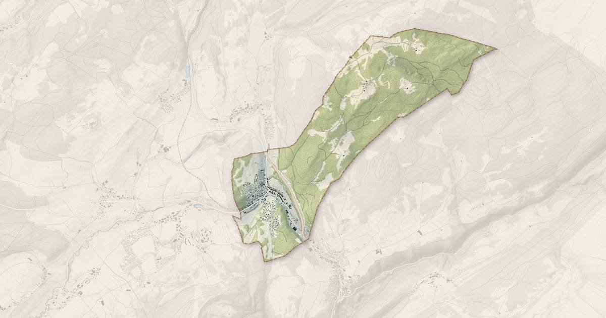 Portrait cartographique de Les Hôpitaux-Neufs : relief, eau, forêts, bâti et voies, calculés à partir des données de l'IGN