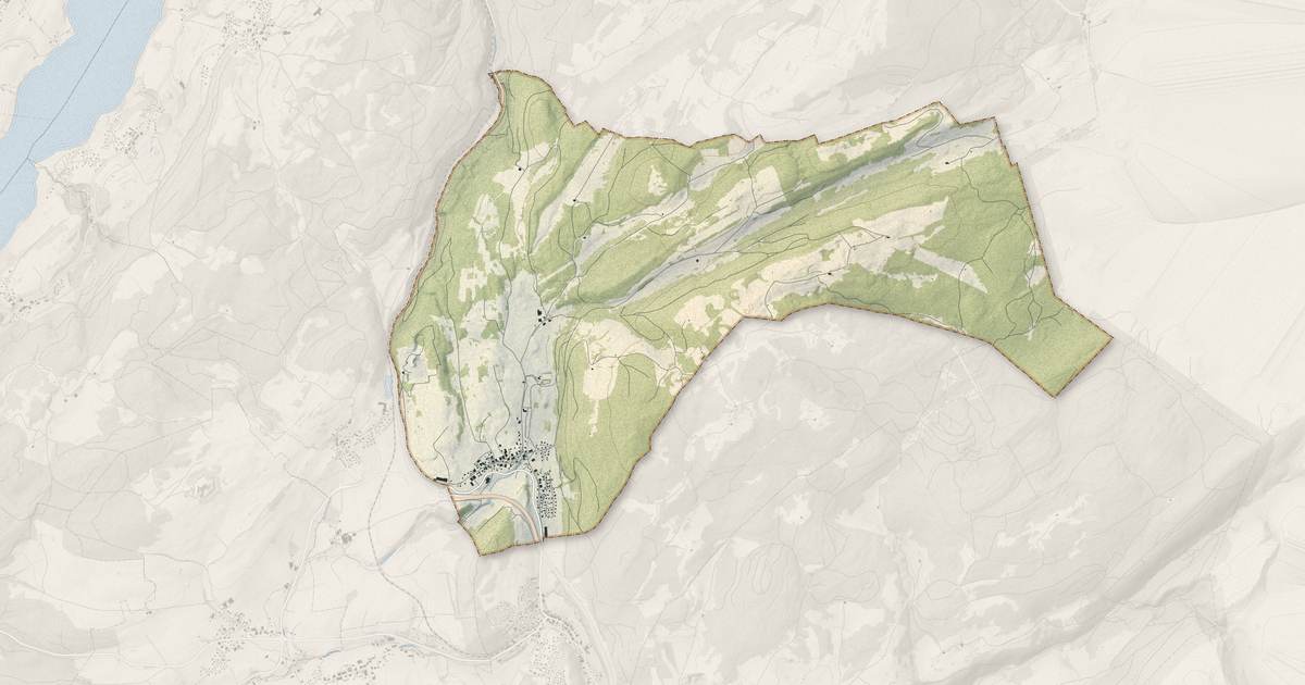 Portrait cartographique de Les Hôpitaux-Vieux : relief, eau, forêts, bâti et voies, calculés à partir des données de l'IGN