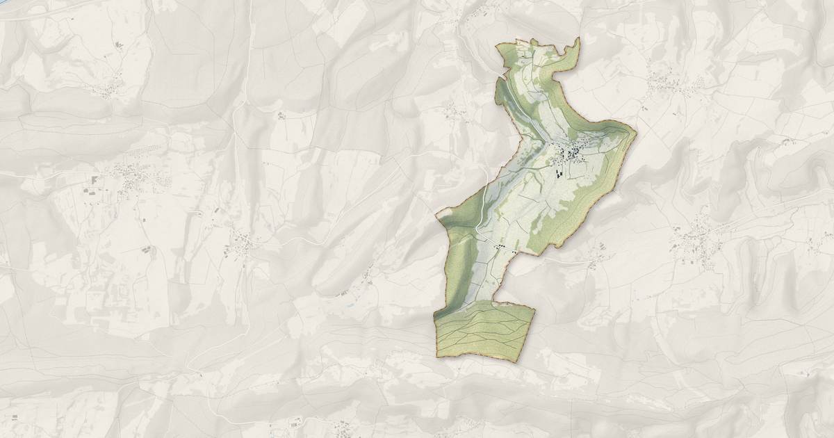 Portrait cartographique de Hyémondans : relief, eau, forêts, bâti et voies, calculés à partir des données de l'IGN