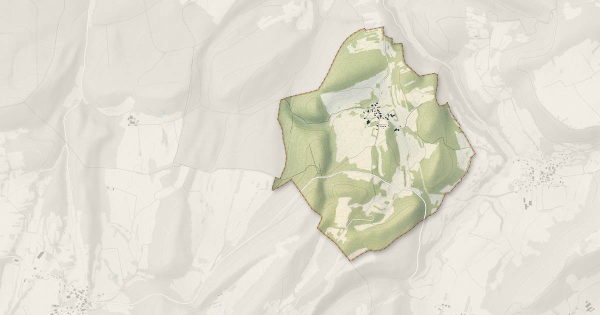 Portrait cartographique de Lanthenans : relief, eau, forêts, bâti et voies, calculés à partir des données de l'IGN