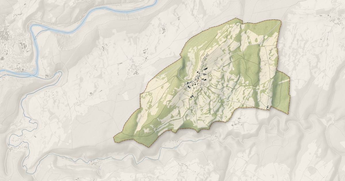 Portrait cartographique de Lomont-sur-Crête : relief, eau, forêts, bâti et voies, calculés à partir des données de l'IGN