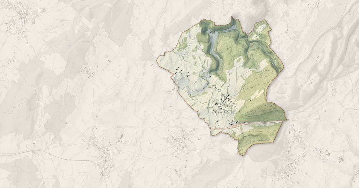 Portrait cartographique de Loray : relief, eau, forêts, bâti et voies, calculés à partir des données de l'IGN