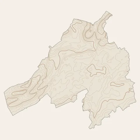 Maîche : courbes de niveau