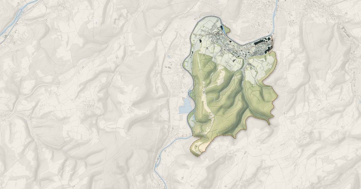 Portrait cartographique de Mandeure : relief, eau, forêts, bâti et voies, calculés à partir des données de l'IGN