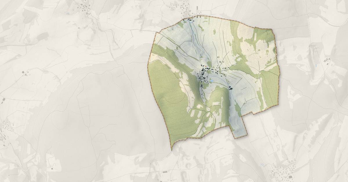 Portrait cartographique de Marvelise : relief, eau, forêts, bâti et voies, calculés à partir des données de l'IGN