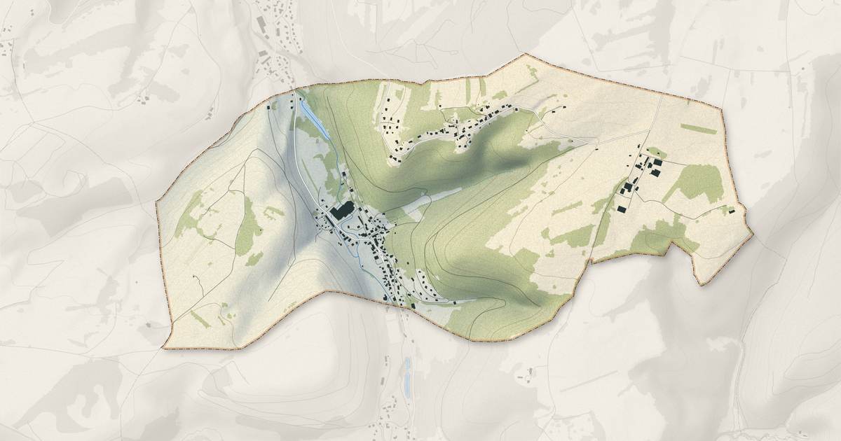 Portrait cartographique de Meslières : relief, eau, forêts, bâti et voies, calculés à partir des données de l'IGN