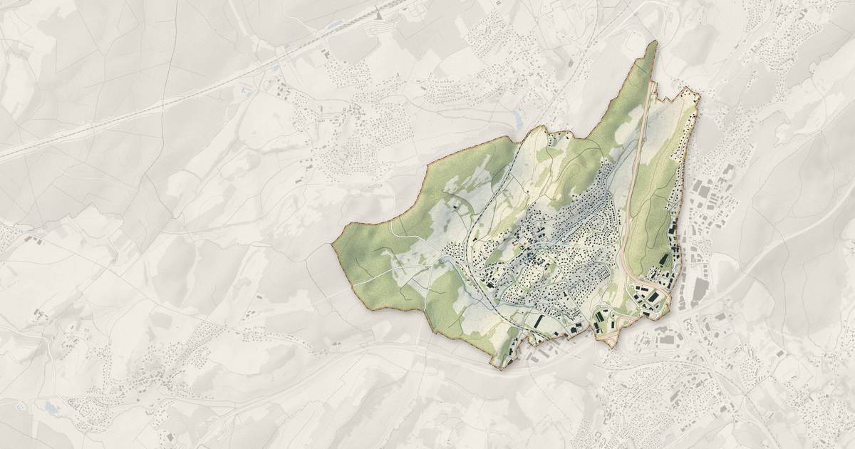 Portrait cartographique de Miserey-Salines : relief, eau, forêts, bâti et voies, calculés à partir des données de l'IGN