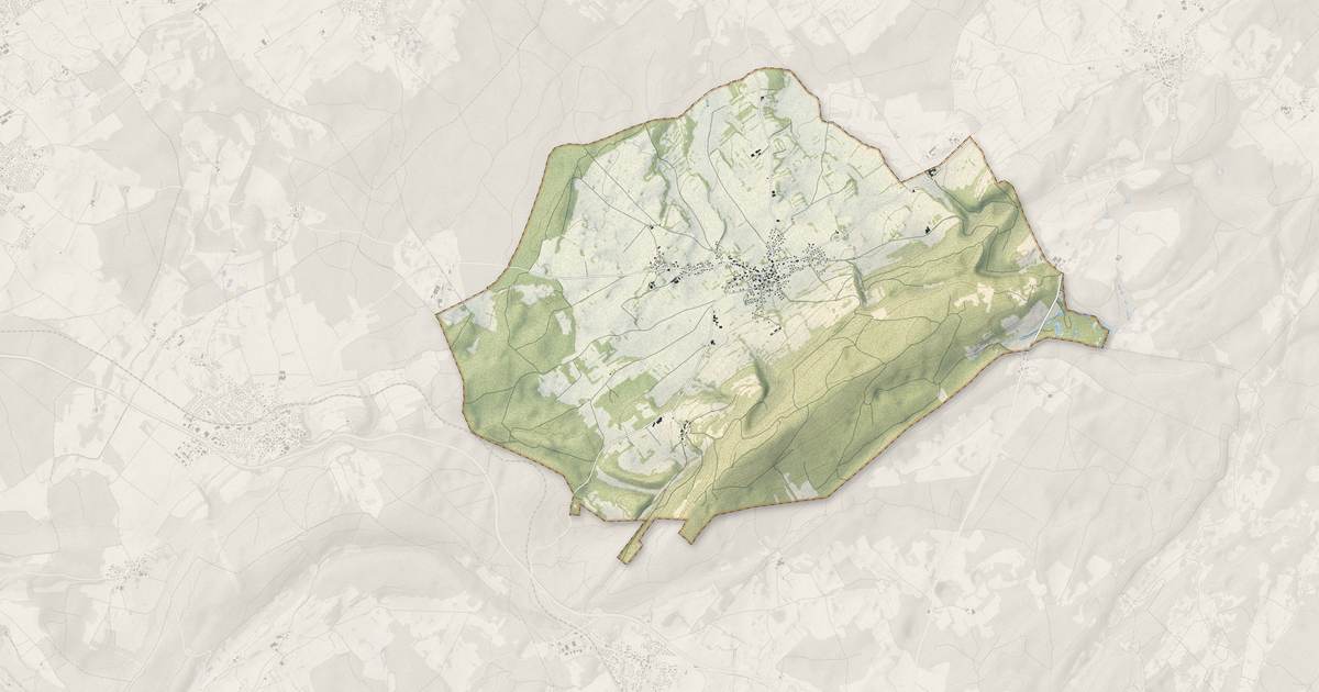 Portrait cartographique de Naisey-les-Granges : relief, eau, forêts, bâti et voies, calculés à partir des données de l'IGN