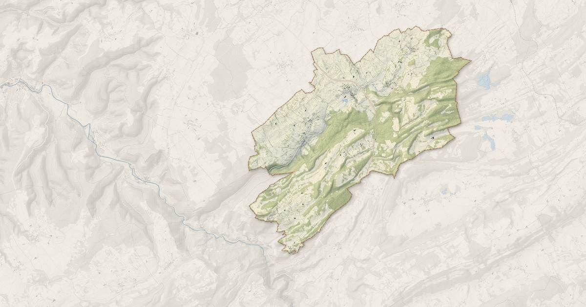 Portrait cartographique de Les Premiers Sapins : relief, eau, forêts, bâti et voies, calculés à partir des données de l'IGN