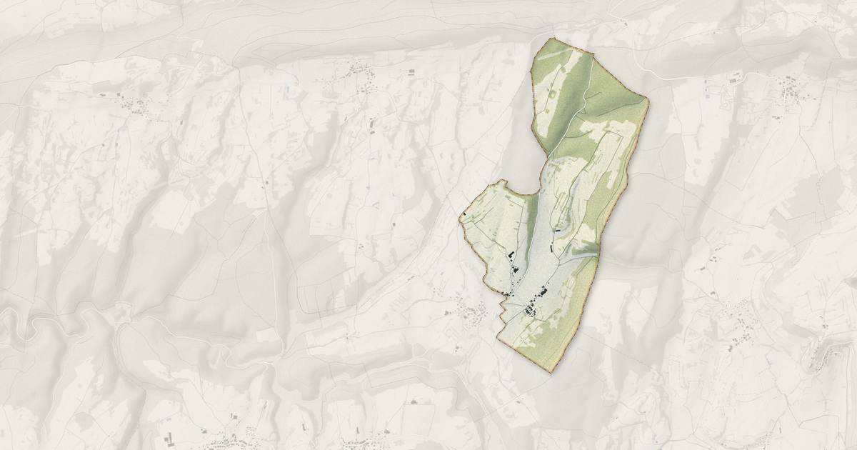Portrait cartographique de Orve : relief, eau, forêts, bâti et voies, calculés à partir des données de l'IGN