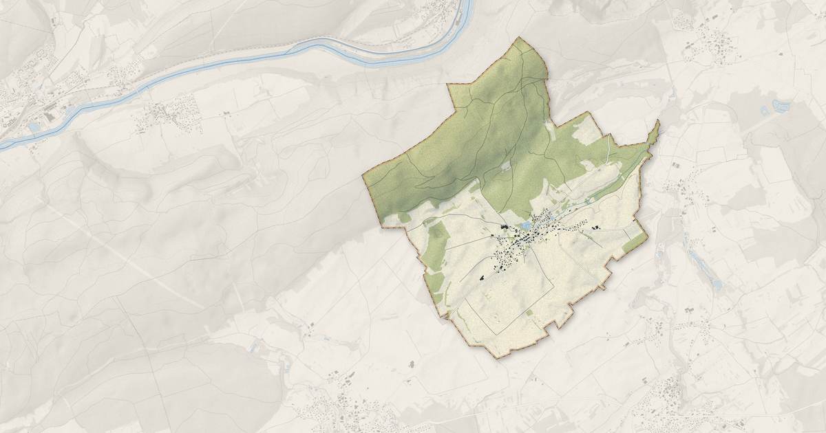 Portrait cartographique de Osse : relief, eau, forêts, bâti et voies, calculés à partir des données de l'IGN