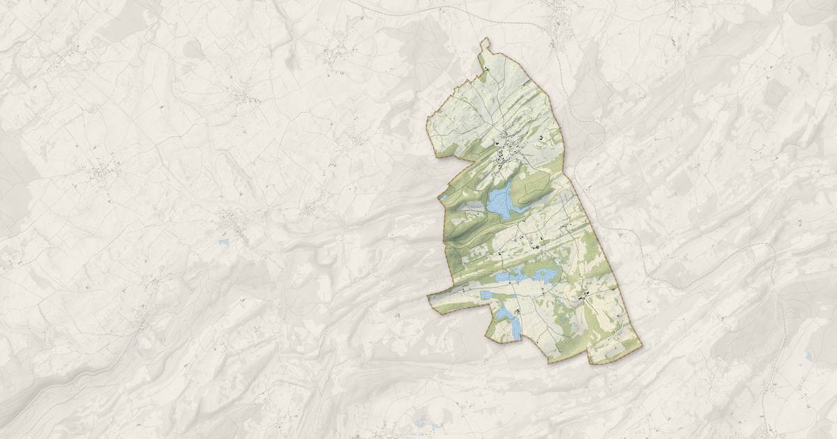 Portrait cartographique de Passonfontaine : relief, eau, forêts, bâti et voies, calculés à partir des données de l'IGN