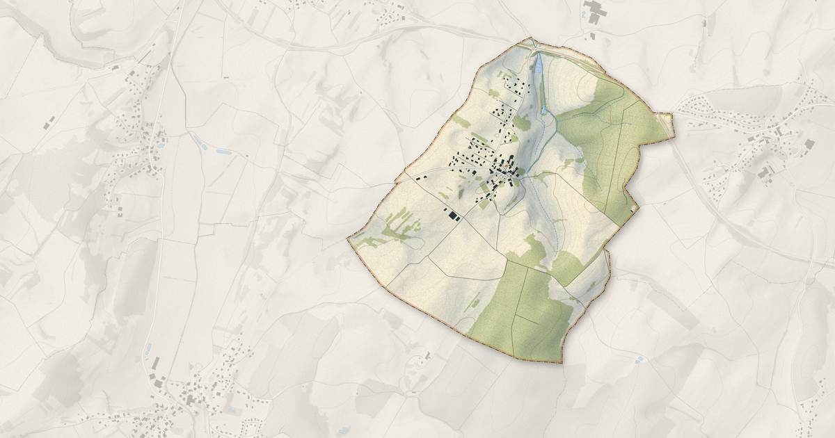Portrait cartographique de Placey : relief, eau, forêts, bâti et voies, calculés à partir des données de l'IGN